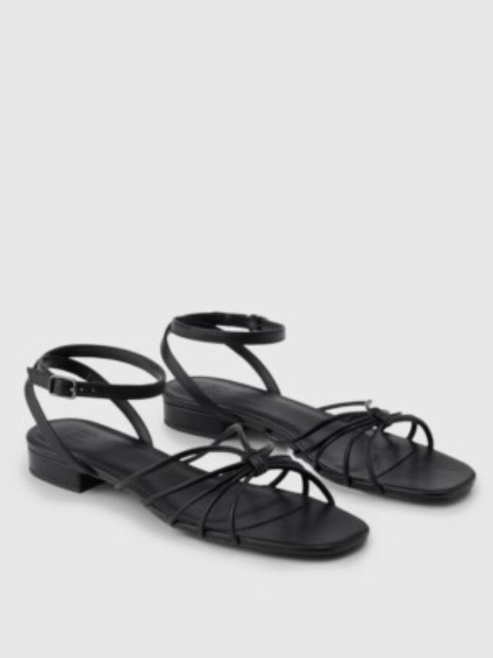 GAP | Black Strappy Ankle Wrap Sandals Size 7